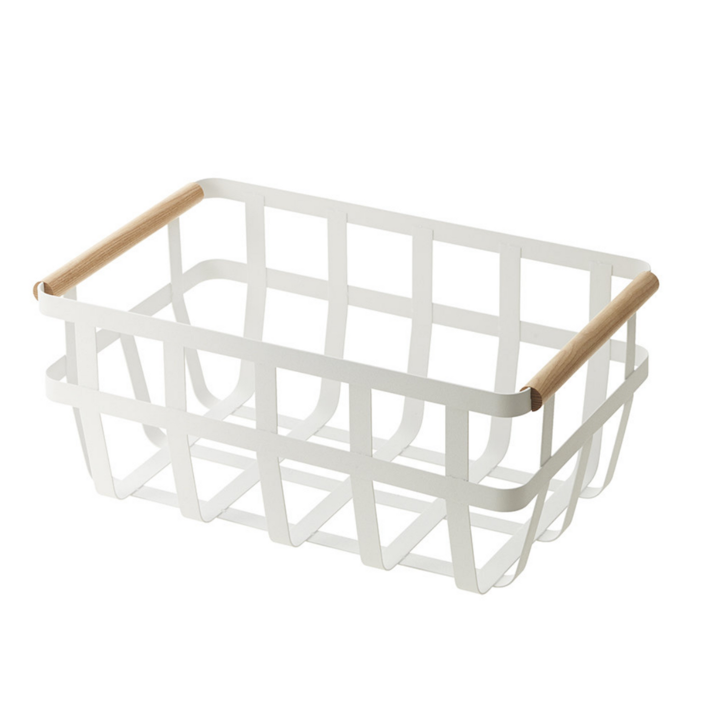 Yamazaki Storage Basket - Steel + Wood