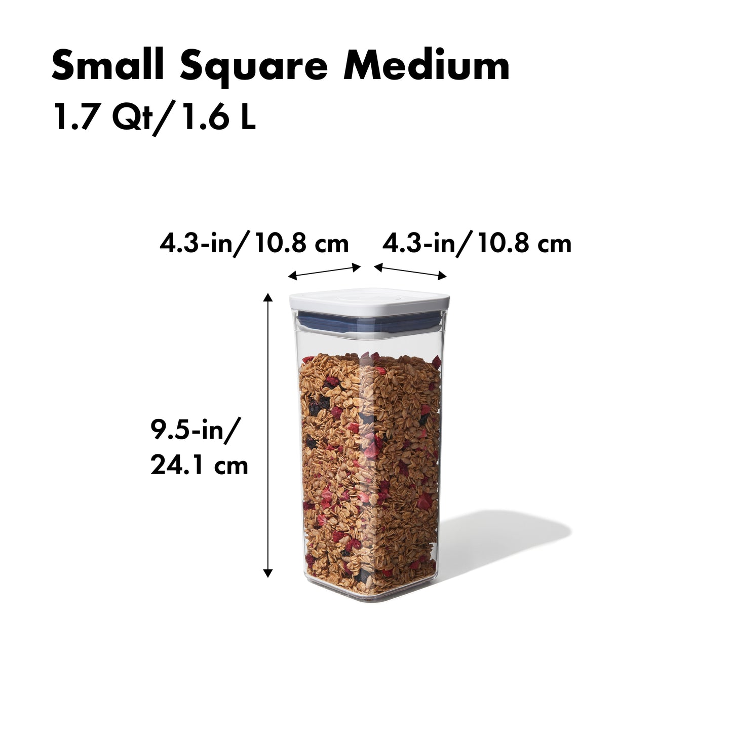 OXO POP Container Small Square Medium 1.6L