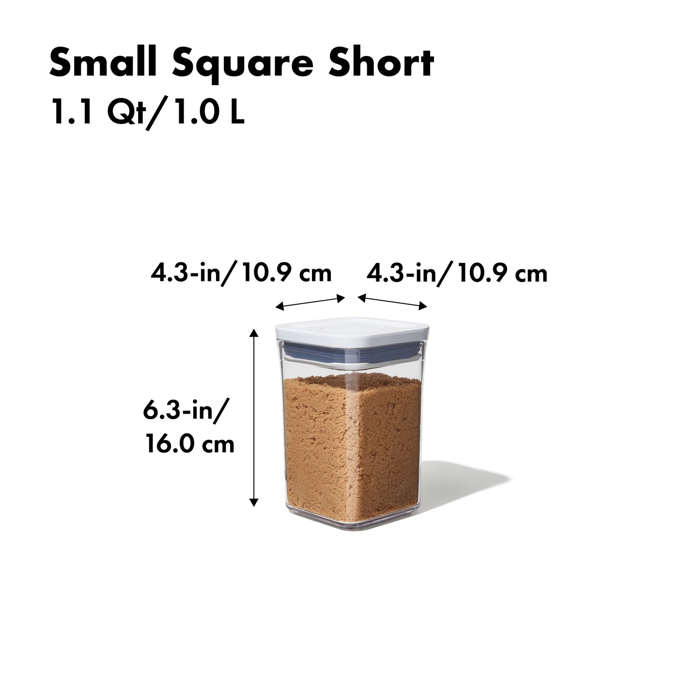 OXO POP Container Small Square Short 1L
