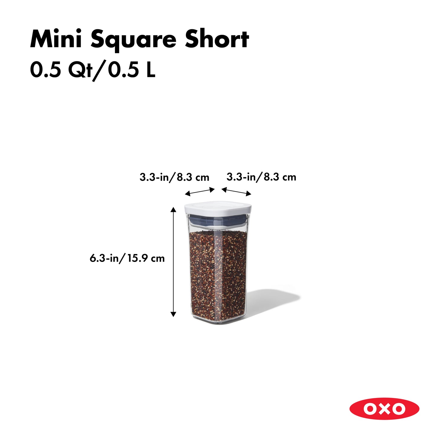 OXO POP Container Mini Square Short 0.5L